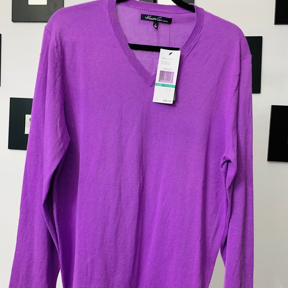 kenneth cole new york purple women sweater Size L